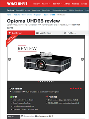 WHAT HI-FI? Optoma UHD65 review capture